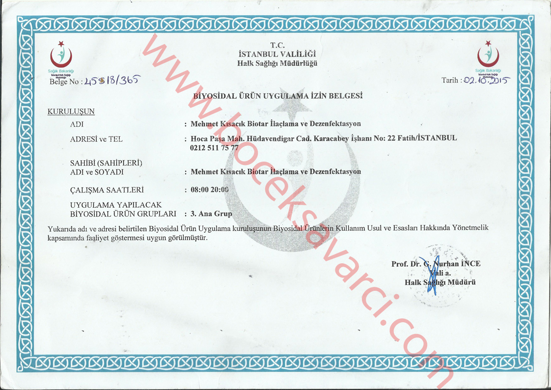 Böcek Haşere İlaçlama